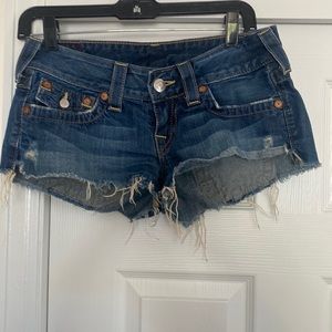 True Religion- short jean shorts